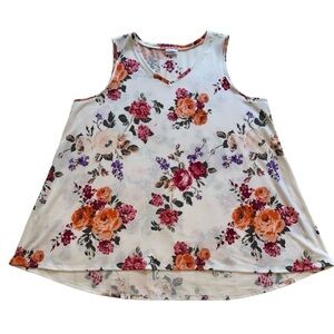 LuLaRoe Kristina V-Neck Sleeveless Tank Top - Size 2X